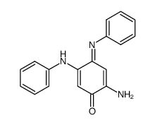 2-amino-5-anilino-[1,4]benzoquinone-4-phenylimine结构式