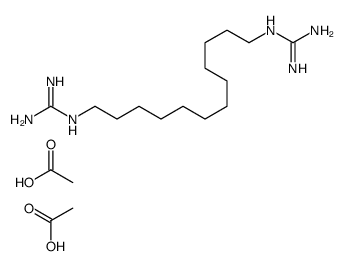 acetic acid,2-[12-(diaminomethylideneamino)dodecyl]guanidine Structure