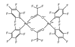 di-μ-trifluoroacetatotetrakis(pentafluorophenyl)digold(III) Structure