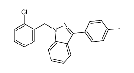 1-[(2-chlorophenyl)methyl]-3-(4-methylphenyl)indazole结构式