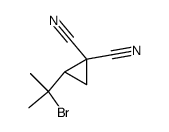2-(1-bromo-1-methylethyl)-1,1-cyclopropanedicarbonitrile结构式