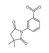 3,3-dimethyl-1-(3-nitrophenyl)pyrrolidine-2,5-dione结构式