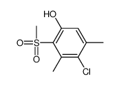 4-chloro-3,5-dimethyl-2-methylsulfonylphenol Structure