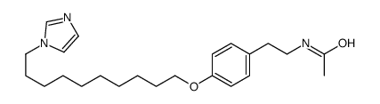 N-[2-[4-(10-imidazol-1-yldecoxy)phenyl]ethyl]acetamide结构式
