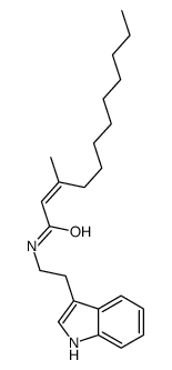 N-[2-(1H-indol-3-yl)ethyl]-3-methyldodec-2-enamide结构式