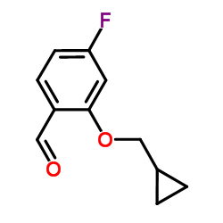 2-(Cyclopropylmethoxy)-4-fluorobenzaldehyde结构式