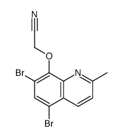 2-(5,7-dibromo-2-methylquinolin-8-yl)oxyacetonitrile Structure