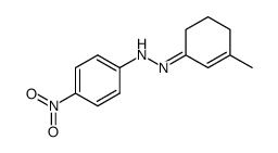 N-[3-Methyl-cyclohex-2-en-(Z)-ylidene]-N'-(4-nitro-phenyl)-hydrazine Structure