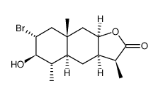 (3S,3aR,4aS,5S,6R,7R,8aS,9aR)-7-bromo-6-hydroxy-3,5,8a-trimethyldecahydronaphtho[2,3-b]furan-2(3H)-one Structure