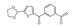 5-(1,3-DIOXOLAN-2-YL)-2-(3-NITROBENZOYL)THIOPHENE结构式