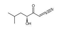 (S)-1-diazo-3-hydroxy-5-methylhexan-2-one结构式