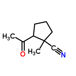 Cyclopentanecarbonitrile, 2-acetyl-1-methyl- (7CI) picture