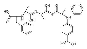 N-(1-carboxy-2-phenylethyl)-alanyl-alanyl-phenylalanine-4-aminobenzoate结构式