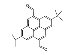 2,7-ditert-butylpyrene-4,9-dicarbaldehyde结构式