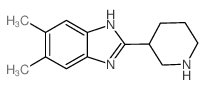 5,6-二甲基-2-哌啶-3-基-1H-苯并咪唑结构式
