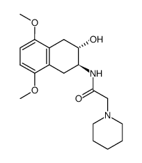 N-((2S,3S)-3-Hydroxy-5,8-dimethoxy-1,2,3,4-tetrahydro-naphthalen-2-yl)-2-piperidin-1-yl-acetamide结构式