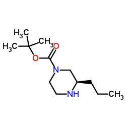 (R)-1-BOC-3-PROPYLPIPERAZINE Structure