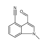 1H-Indole-4-carbonitrile, 3-formyl-1-methyl Structure