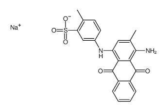 sodium 4-[(4-amino-9,10-dihydro-3-methyl-9,10-dioxo-1-anthryl)amino]toluene-2-sulphonate结构式