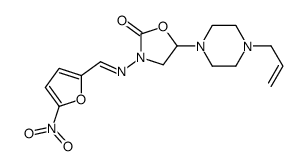 3-[(E)-(5-nitrofuran-2-yl)methylideneamino]-5-(4-prop-2-enylpiperazin-1-yl)-1,3-oxazolidin-2-one Structure