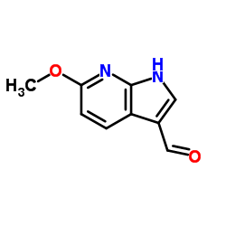 6-甲氧基-1H-吡咯并[2,3-b]吡啶-3-甲醛结构式
