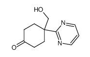 4-(hydroxymethyl)-4-(pyrimidin-2-yl)cyclohexanone结构式