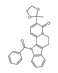 12-benzoyl-3-(2-methyl-1,3-dioxolan-2-yl)-7,12-dihydroindolo[2,3-a]quinolizin-4(6H)-one结构式