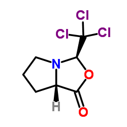 (3R,7AS)-3-(trichloromethyl)tetrahydropyrrolo[1,2-c]oxazol-1(3H)-one structure