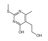 5-(2-hydroxyethyl)-6-methyl-2-methylsulfanyl-1H-pyrimidin-4-one结构式