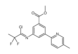 3-(1-chloro-2,2-difluoro-propylideneamino)-5-(5-methylpyridin-2-yl)benzoic acid methyl ester结构式