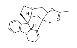 14-acetoxy-2,3,10,12,13,13a-tetrahydro-9H,11bH-1,12-ethano-pyrido[1,2,3-lm]pyrrolo[2,3-d]carbazole结构式