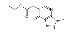 ethyl 2-(1-methyl-4-oxo-4,5-dihydro-1H-pyrazolo[3,4-d]pyrimidin-5-yl)acetate结构式