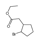 ethyl 2-(2-bromocyclopentyl)acetate结构式