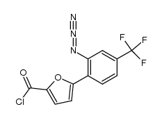 5-[2-azido-4-(trifluoromethyl)phenyl]-2-furancarbonyl chloride结构式