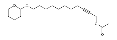 11-((tetrahydro-2H-pyran-2-yl)oxy)undec-2-yn-1-yl acetate结构式