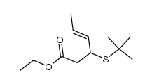 (E)-ethyl 3-(tert-butylthio)hex-4-enoate结构式