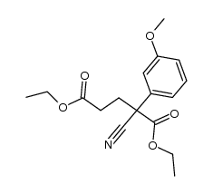 2-(3-Methoxy-phenyl)-2-cyan-glutarsaeure-diethylester Structure