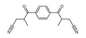 1,4-bis-(3-cyano-2-methylpropionyl)benzene Structure