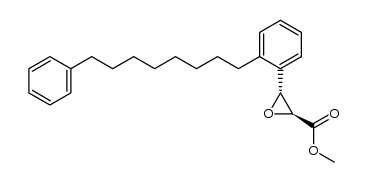 ((+/-)-trans)-Methyl 3-[2-(8-phenyloctyl)phenyl]oxiranecarboxylate结构式