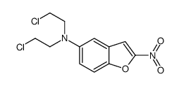 5-(BIS(2-CHLOROETHYL)AMINO)-2-NITROBENZOFURAN结构式