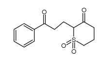 2-(3-phenyl-3-oxopropyl)-5,6-dihydro-2H-thiopyran-3(4H)-one 1,1-dioxide结构式