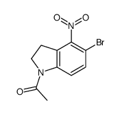 1-(5-Bromo-4-nitroindoline)ethanone Structure