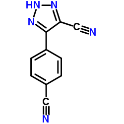 5-(4-Cyanophenyl)-2H-1,2,3-triazole-4-carbonitrile结构式