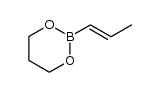(E)-2-(prop-1-en-1-yl)-1,3,2-dioxaborinane结构式