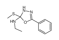 N-ethyl-2-methylsulfanyl-5-phenyl-3H-1,3,4-oxadiazol-2-amine结构式