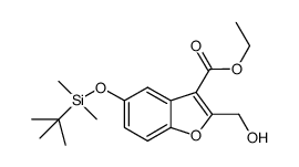 ethyl 5-(tert-butyldimethylsilyloxy)-2-(hydroxyMethyl)benzofuran-3-carboxylate结构式