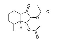 (1R)-(1β,2α,8aβ)-1,2-diacetoxy-8-methylenehexahydro-3(2H)-indolizinone Structure