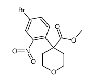 methyl 4-(4-bromo-2-nitrophenyl)tetrahydro-2H-pyran-4-carboxylate结构式