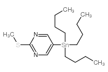 2-Methylthio-5-(tributylstannyl)pyrimidine Structure