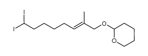(E)-2-(8,8-diiodo-2-methyloct-2-enyloxy)tetrahydro-2H-pyran Structure
